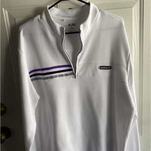 Adidas‎ pull over white size extra-large 1/4/zip